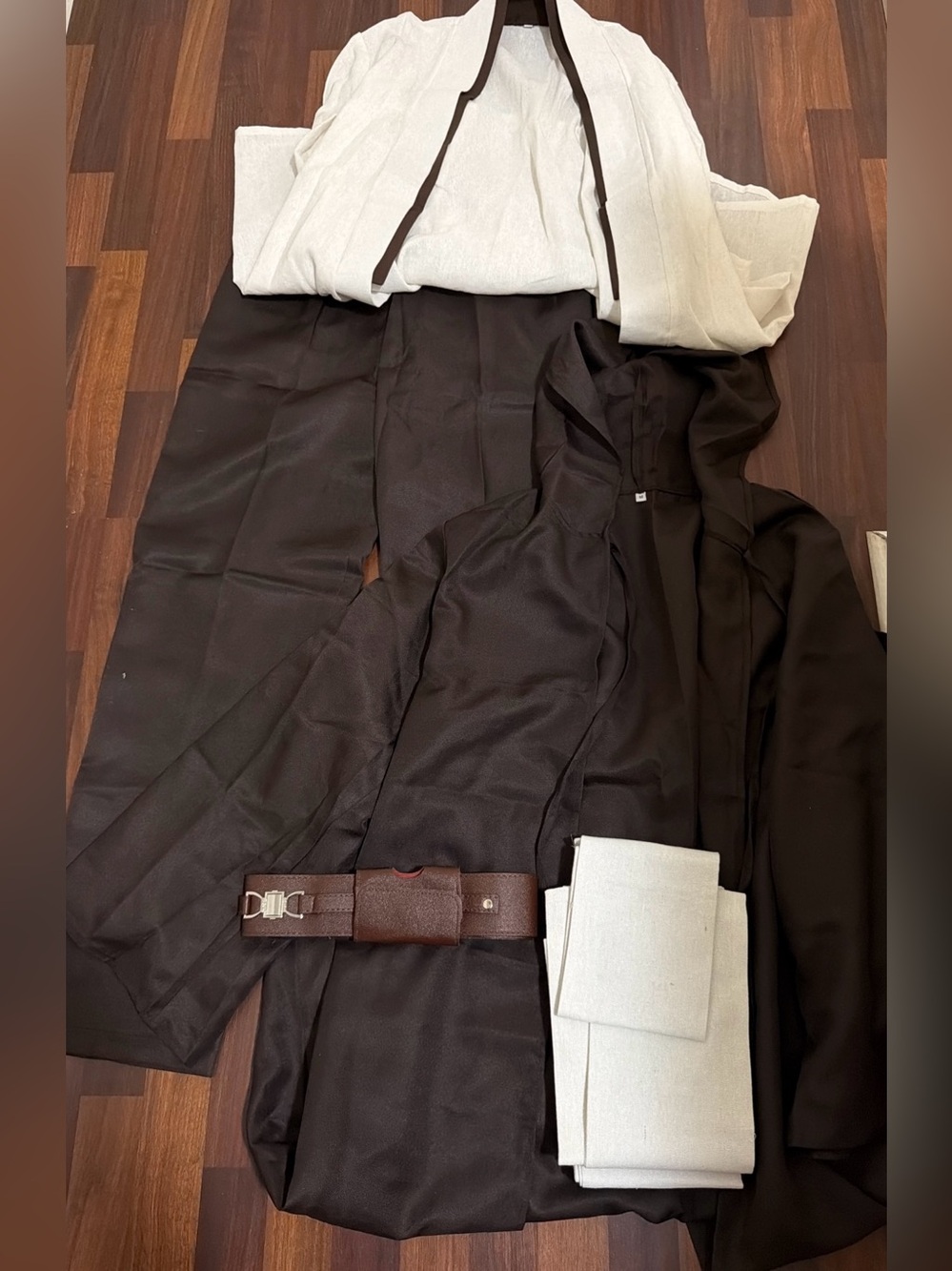 Adult Men's Tunic Hooded Outfit Full Set Jed Cosplay Costume Star Wars Medium